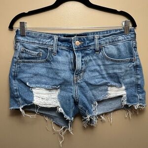 Hollister distressed mom Jean shorts
